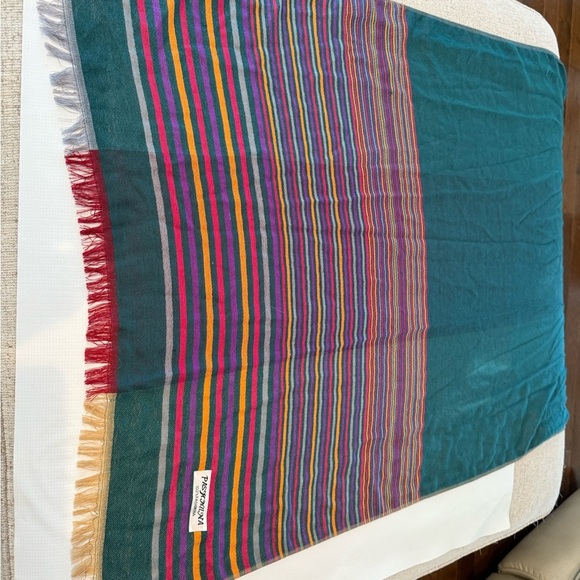 Pashmina Multicolor Striped Shawl Wrap Scarf - Picture 2 of 7